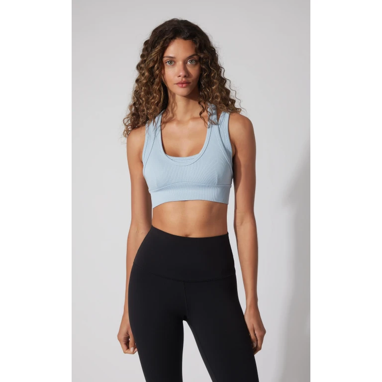 Seamless Ribbed Double Layer Bra - Our Petal Tone Story