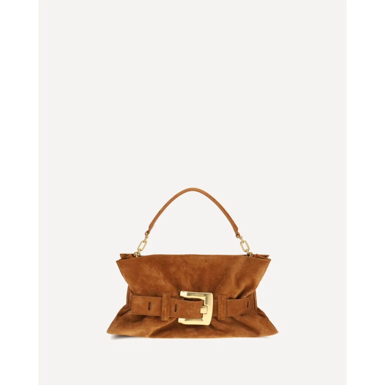 BALMAIN Medium Anthem Bag in suede calfskin Female UNI