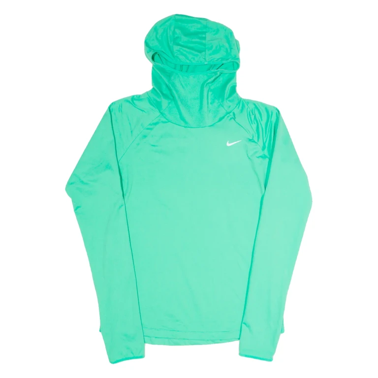 NIKE Hoodied Womens Jersey Green Long Sleeve M