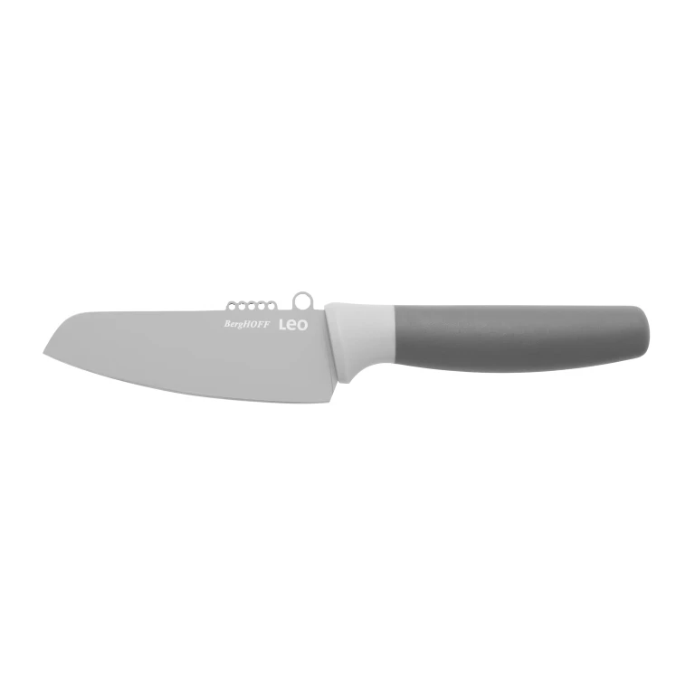Leo 4.25" Stainless Steel Vegetable Knife with Zester, Gray