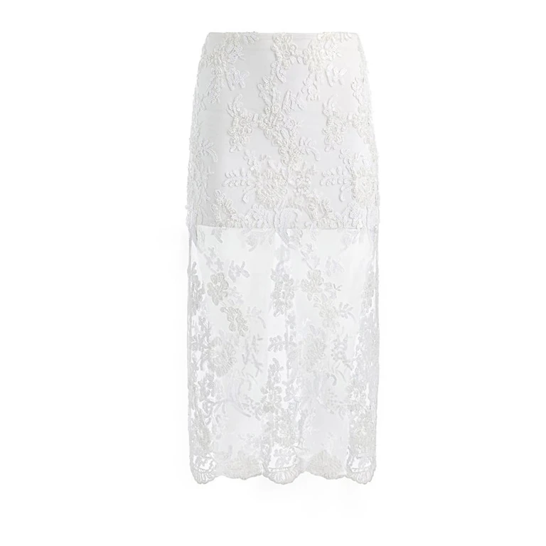 Alice+Olivia Jupe Midi - Blanc (CC603D01318A127)