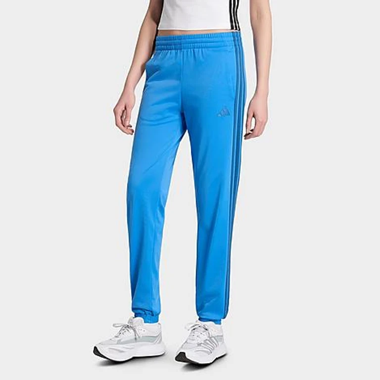 adidas Women's Essentials DAYREADY Tricot Tracksuit Pants in Blue/Ray Blue Size: XS