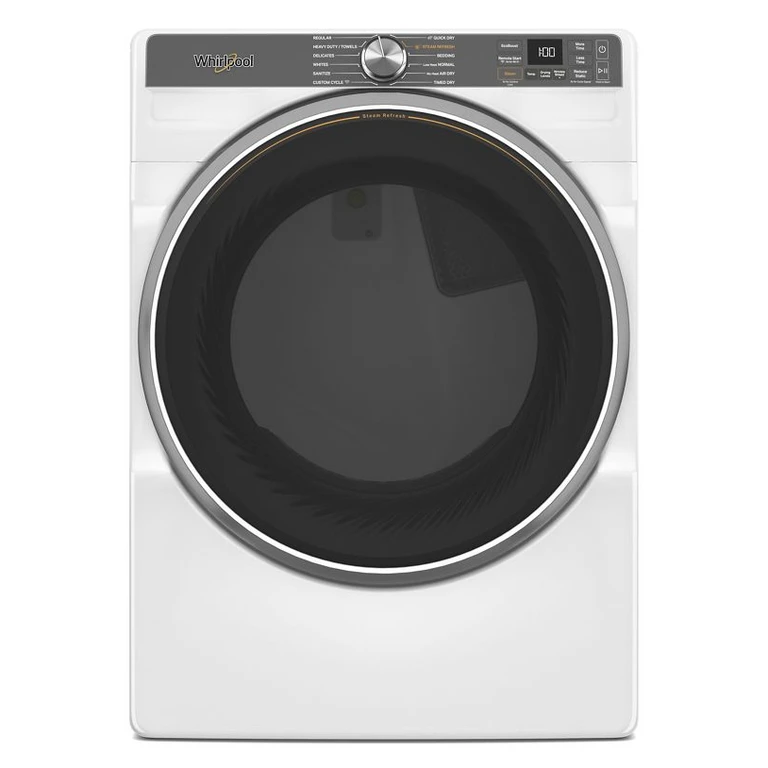 Smart Front Load ENERGY STAR Electric Dryer with Steam Capabilities in Radiant Silver