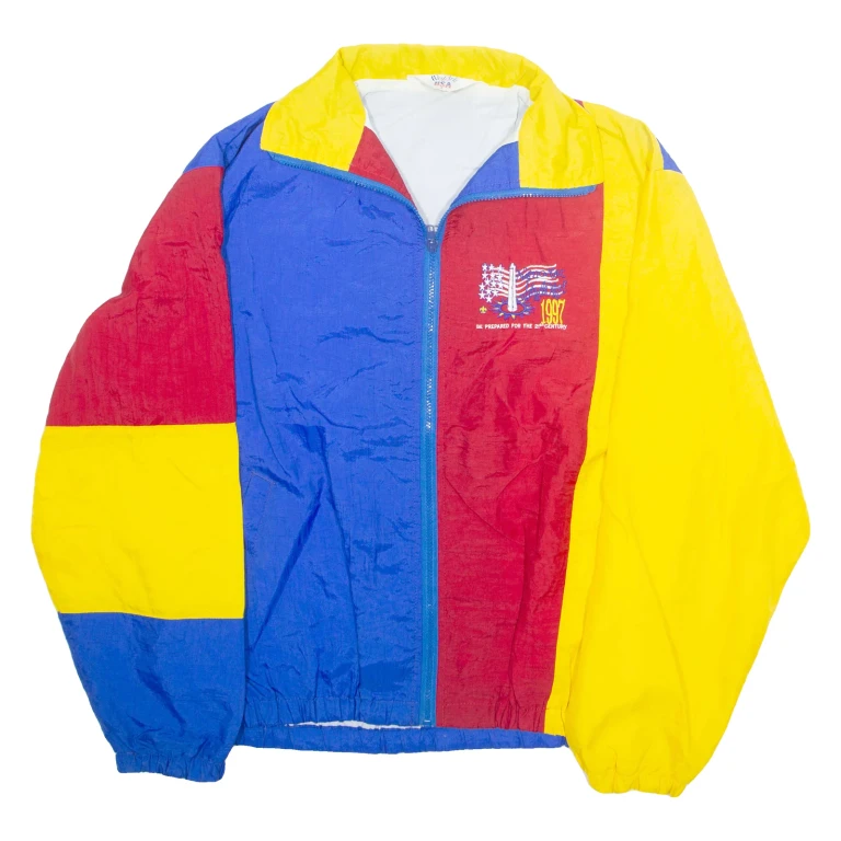 WESTARK Mens Track Jacket Blue Nylon USA L