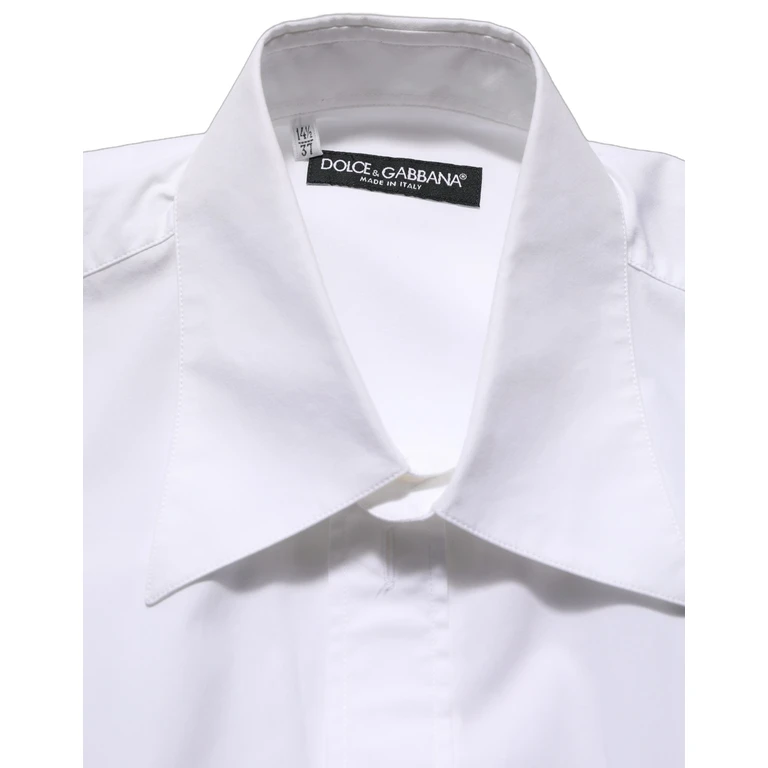 White Cotton Sleeveless Formal Dress Shirt - Men