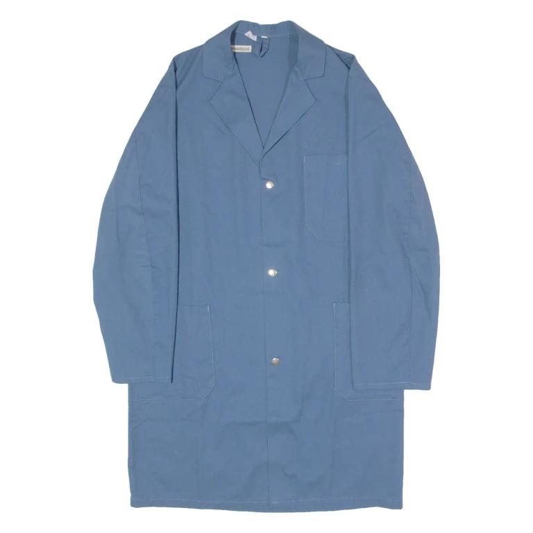 MISCHGEWEBE Swiss Workwear Mens Chore Coat Blue Twill 90s M
