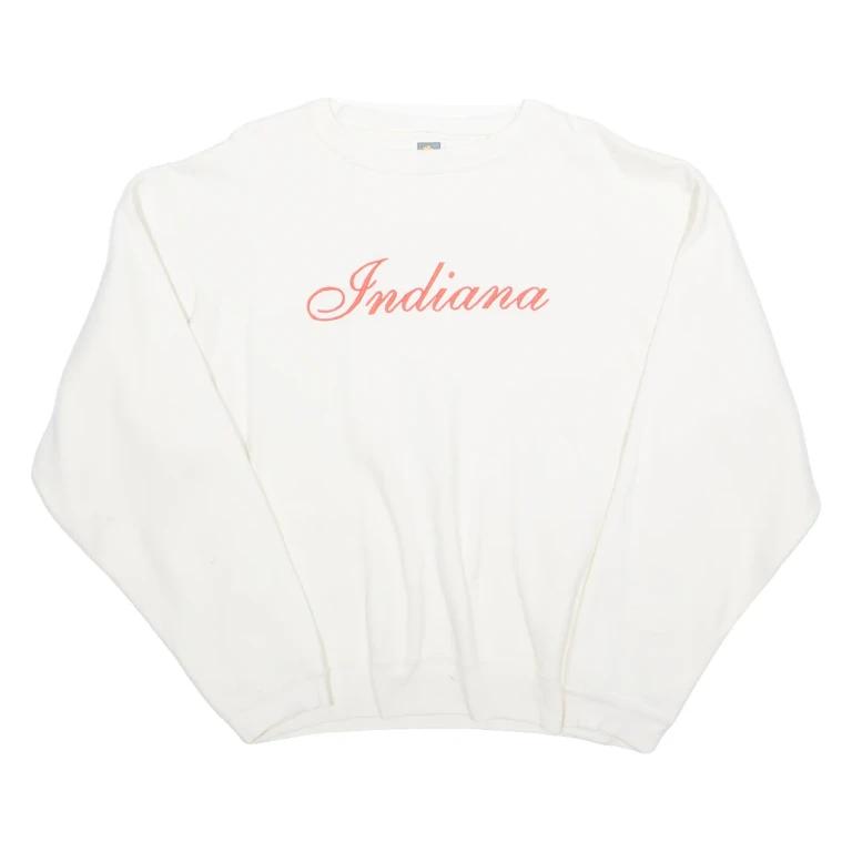 COTTON DELUXE Indiana Womens Sweatshirt Cream USA L