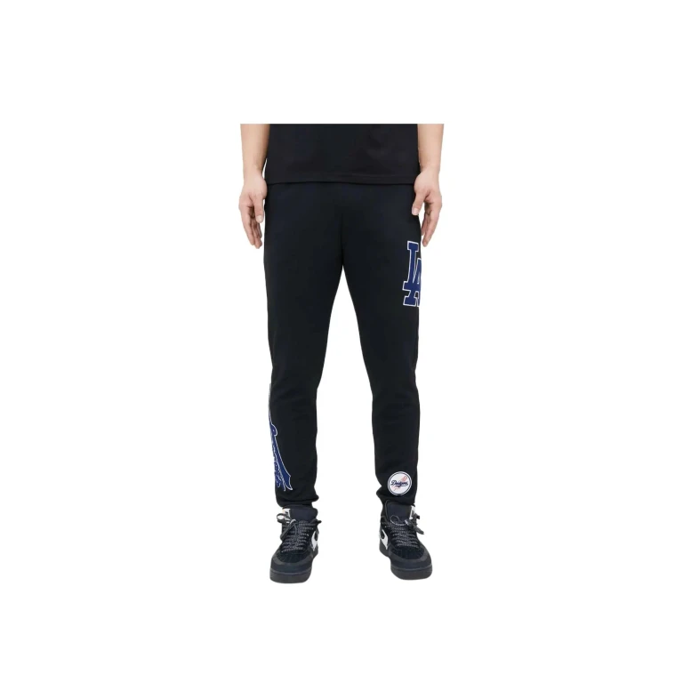 Los Angeles Dodgers Classic Chenille Men Joggers Black