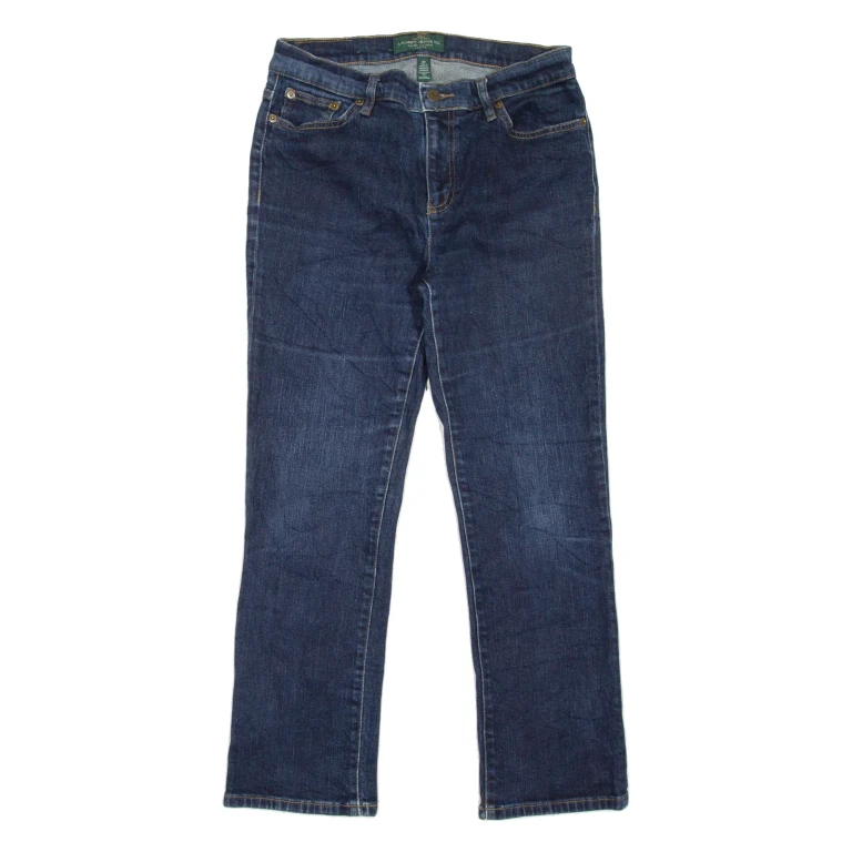 LAUREN RALPH LAUREN Womens Jeans Blue Regular Straight W28 L26