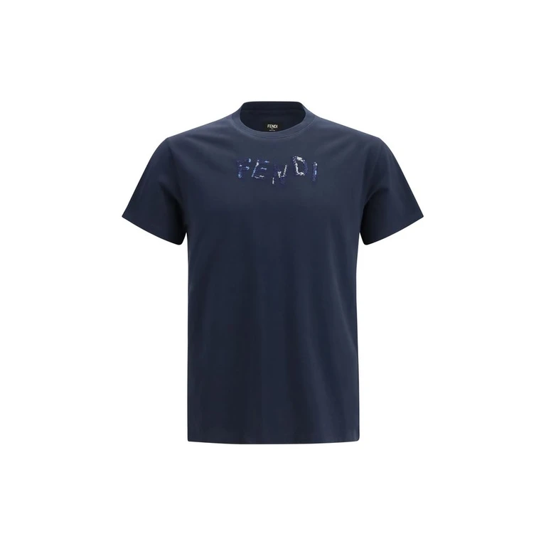 Blue Cotton T-Shirt - Men