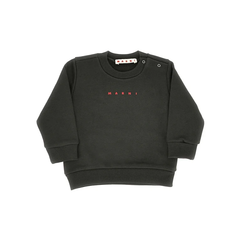 MARNI Logo print crewneck sweatshirt Kids 6-9M