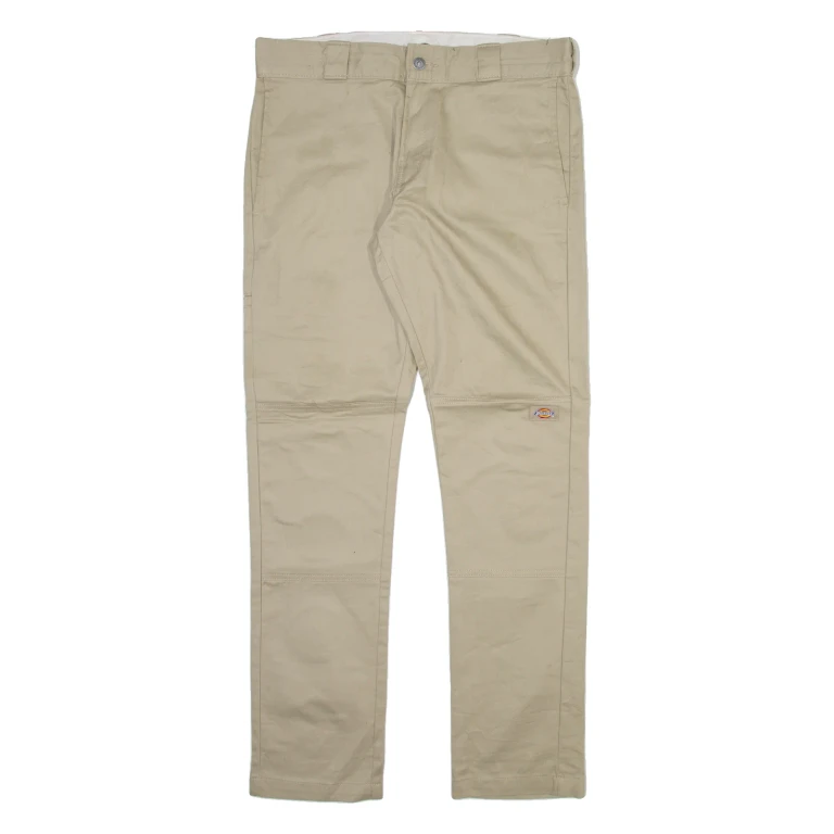 DICKIES Mens Trousers Beige Slim Straight W32 L32