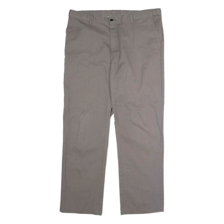 DICKIES Workwear Mens Trousers Grey Regular Straight W38 L32