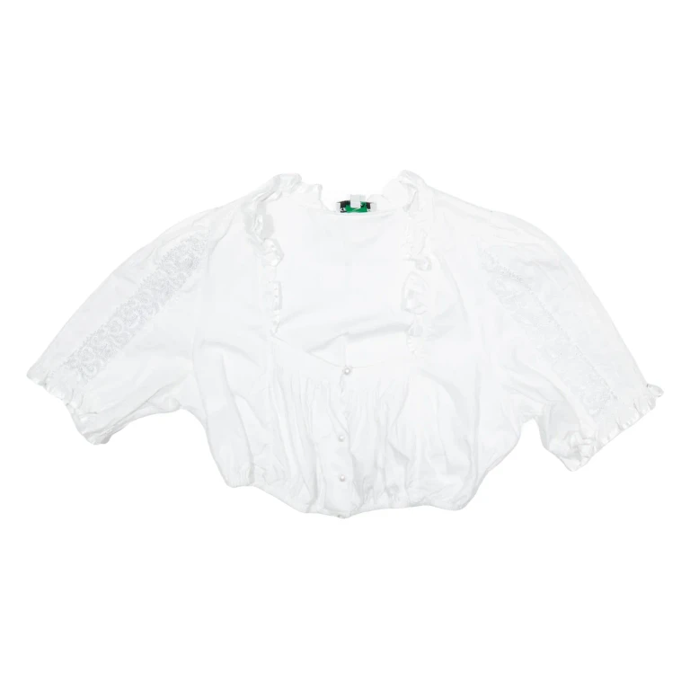 KRUGER Womens Cropped Blouse White L