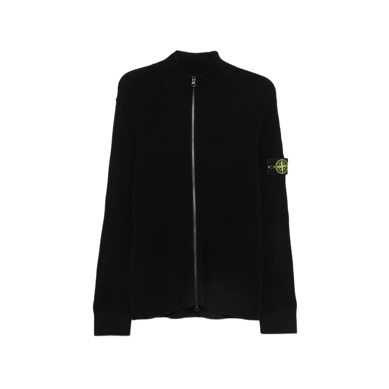 Logo-patch Ribbed-knit Sweater
