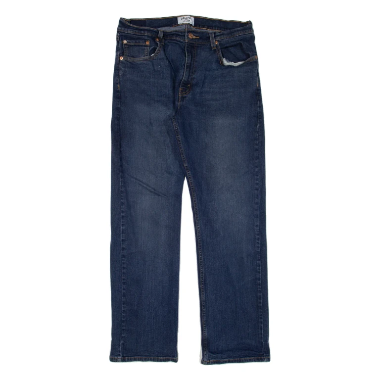 LEVI'S DENIZEN Womens Jeans Blue Relaxed Straight W32 L30