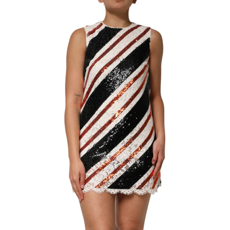 Dolce & Gabbana Multicolor Sequin Embellished Shift Dress Nylon - Women