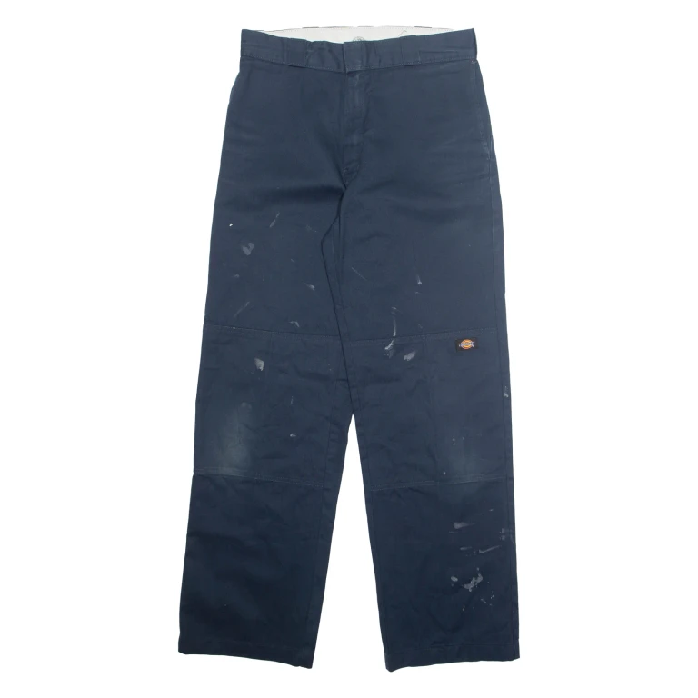 DICKIES Chino Mens Trousers Blue Loose Straight W32 L32