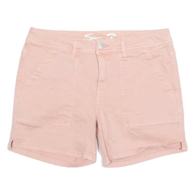 UTILITY BY SEVEN7 DENIM Womens Utility Shorts Pink 90s M W31