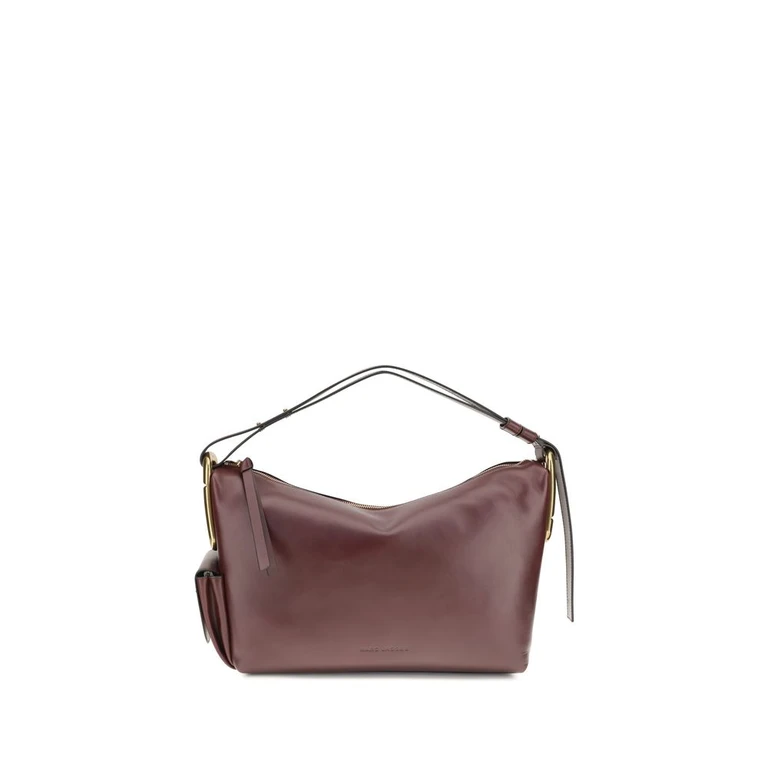Marc Jacobs Bordeaux Calf Leather Bos Taurus Shoulder Bag - Women