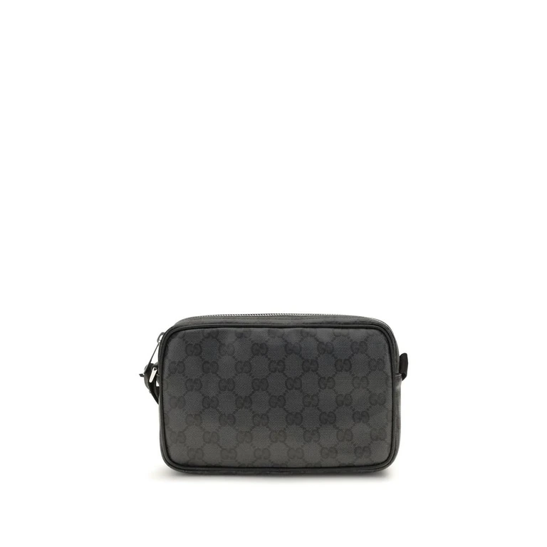 Gucci Black Cotton Shoulder Bag - Men (GU876494FAF9R1000BB)