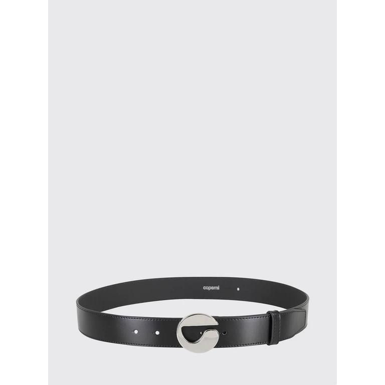 Leather Belt with Adjustable Metal Monogram Buckle (COPBE12F6025BLACK)