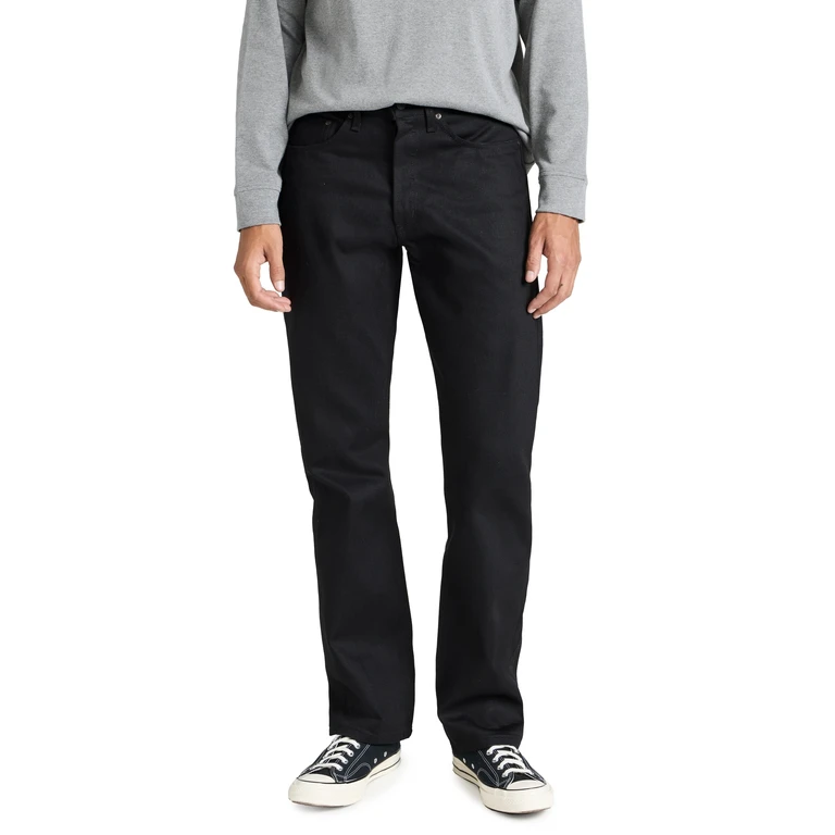 Naked & Famous Denim True Guy - Solid Black Selvedge Jeans Black 29