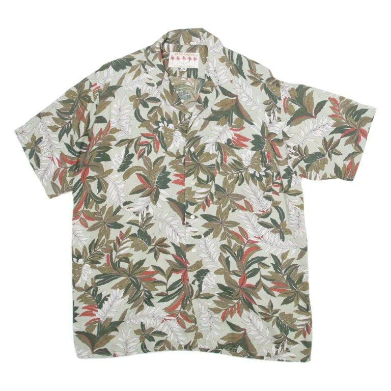 PALM SPRING Mens Shirt Green Floral M