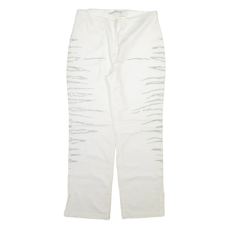 ZUCCHERO Womens Trousers White Regular Straight W32 L29