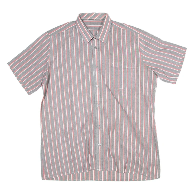 Mens Shirt Pink Striped XL