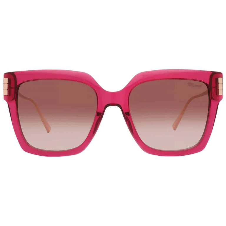 Chopard Brown Pink Gradient Square Ladies Sunglasses SCH353M 04GB 54
