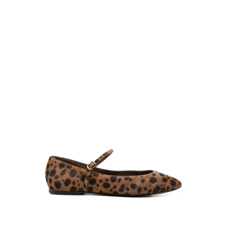 Rule The Day Leopard-print Buckle-strap Ballet Flats