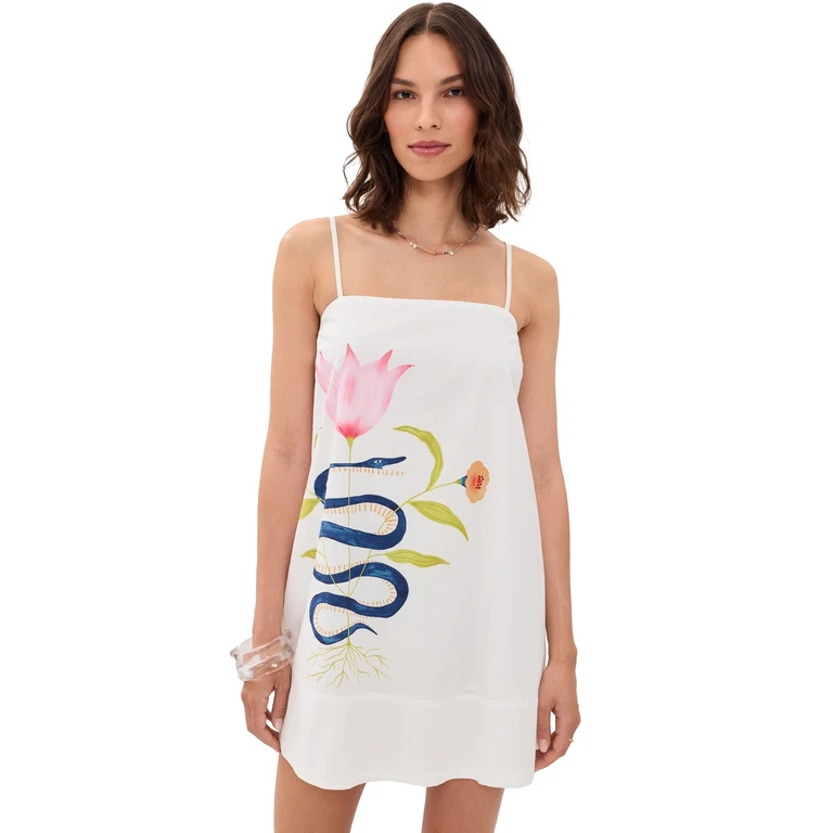 Cleobella Melusine Mini Dress Montecito Placed Print S
