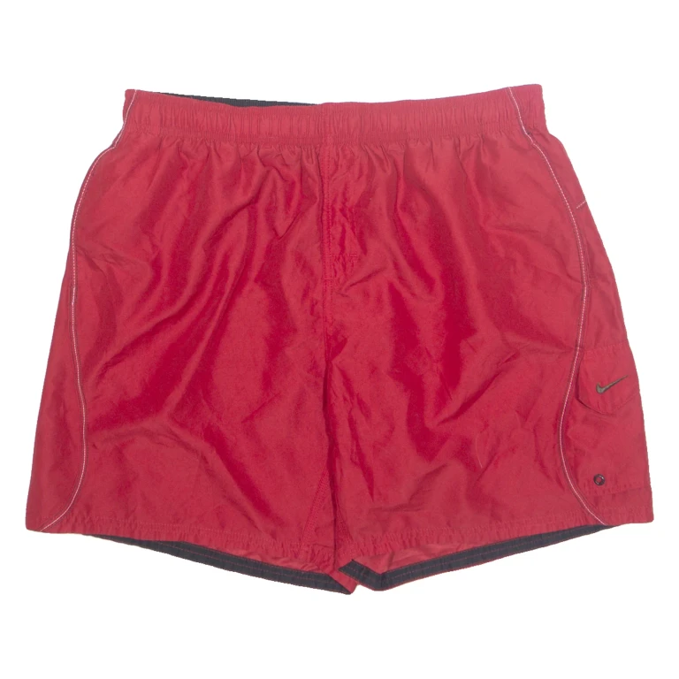 NIKE Mesh Lined Mens Swimming Shorts Red XL W34