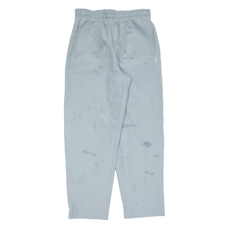 ADIDAS Womens Track Pants Grey Straight UK 12 W29 L28
