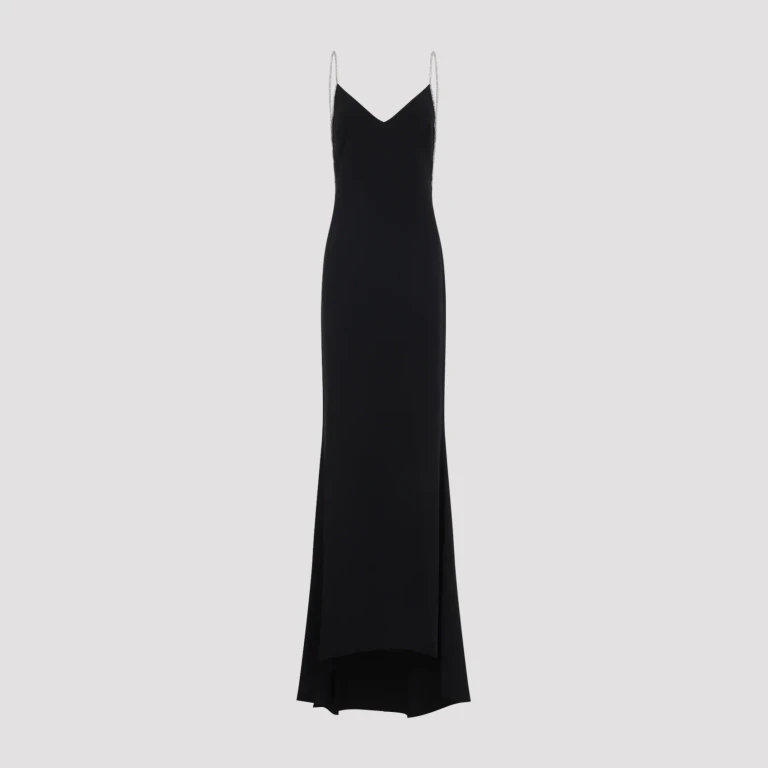 Tom Ford Crystal Chain Embroidery Satin Dress