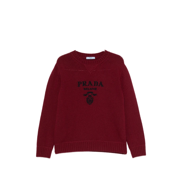 Logo-detail Ribbed-knit Sweater