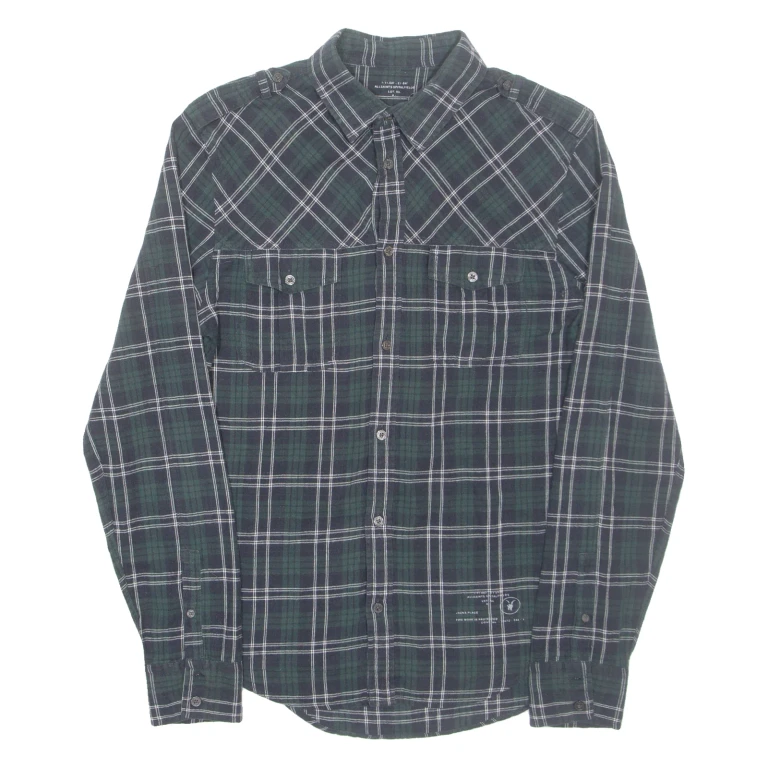 ALL SAINTS Mens Shirt Green Check Long Sleeve S