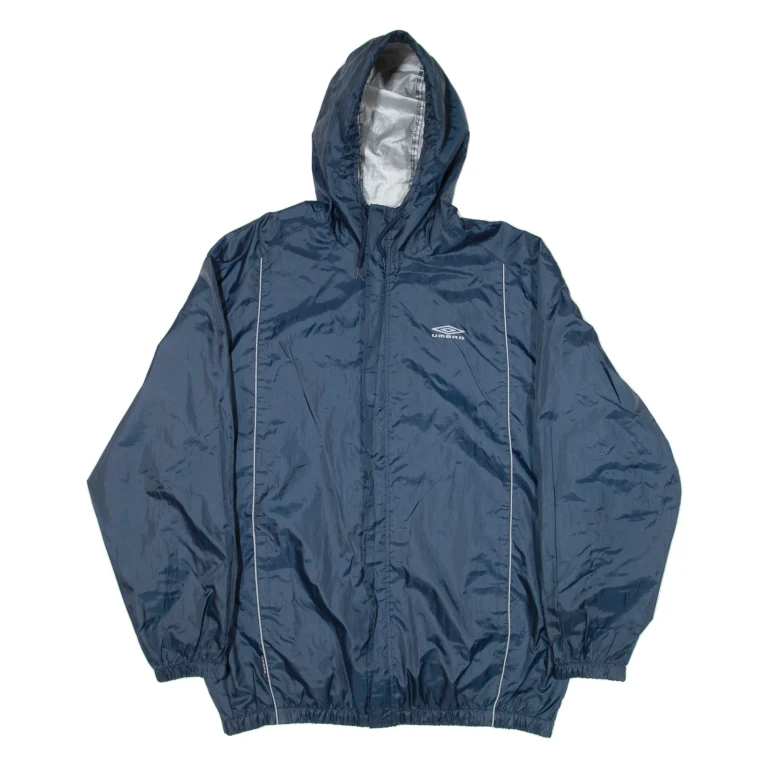 UMBRO Mens Shell Jacket Blue Hooded XL