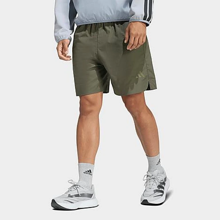 adidas Men's City Tech Woven Shorts in Olive Strata Size: Small