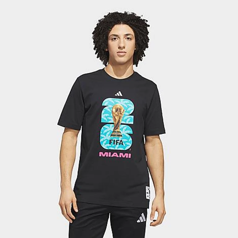 adidas Men's Soccer FIFA World Cup 26 Host City Miami Graphic T-Shirt in Black Size: XS