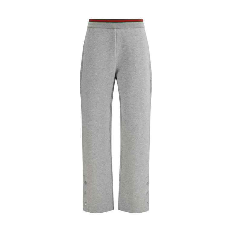 Gray Cotton Casual Pants - Women