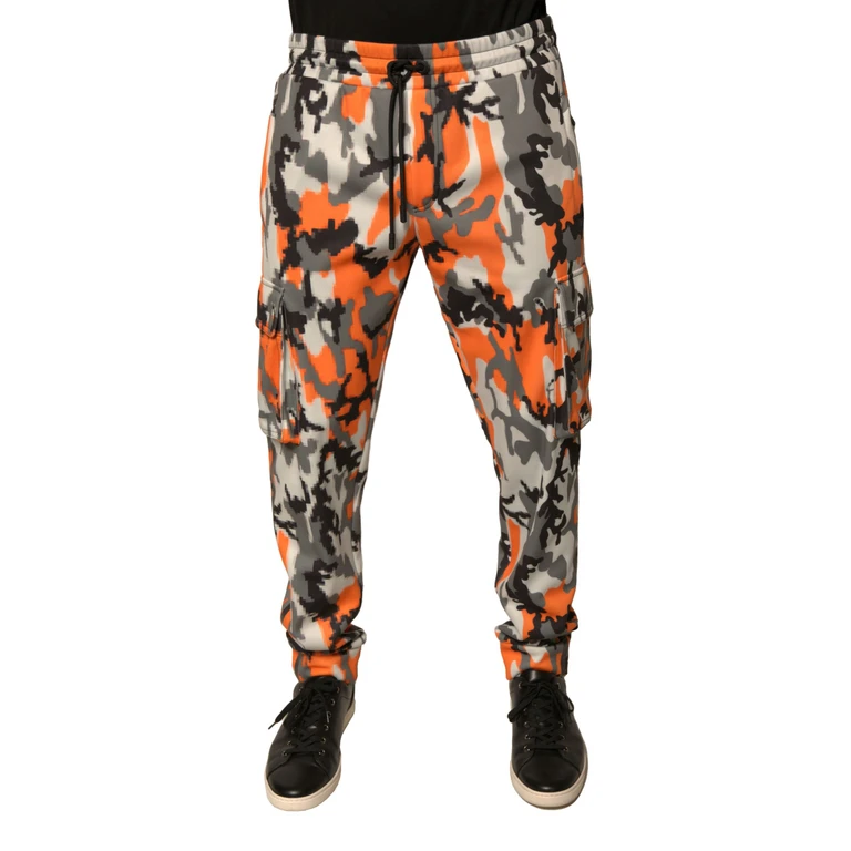 Dolce & Gabbana Multicolor Camouflage Cargo Jogger Pants Polyester Cotton - Men