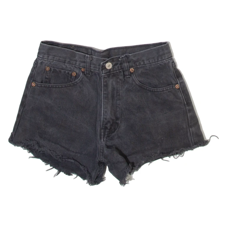 LEVI'S 501 Womens Denim Shorts Grey XS W26