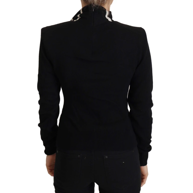 Dolce & Gabbana Black Cashmere Turtleneck Pullover Sweater Clothing - Women