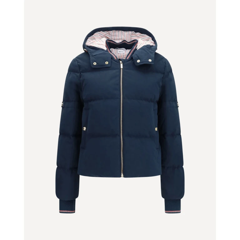Waxed technical Puffer Jacket with hood Female 44