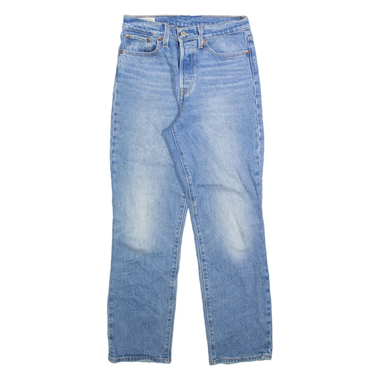 LEVI'S Big E Womens Jeans Blue Regular Straight Stone Wash W26 L27