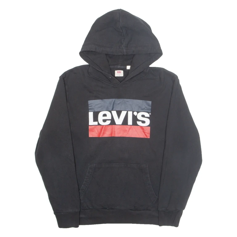 LEVI'S Mens Black Hoodie M