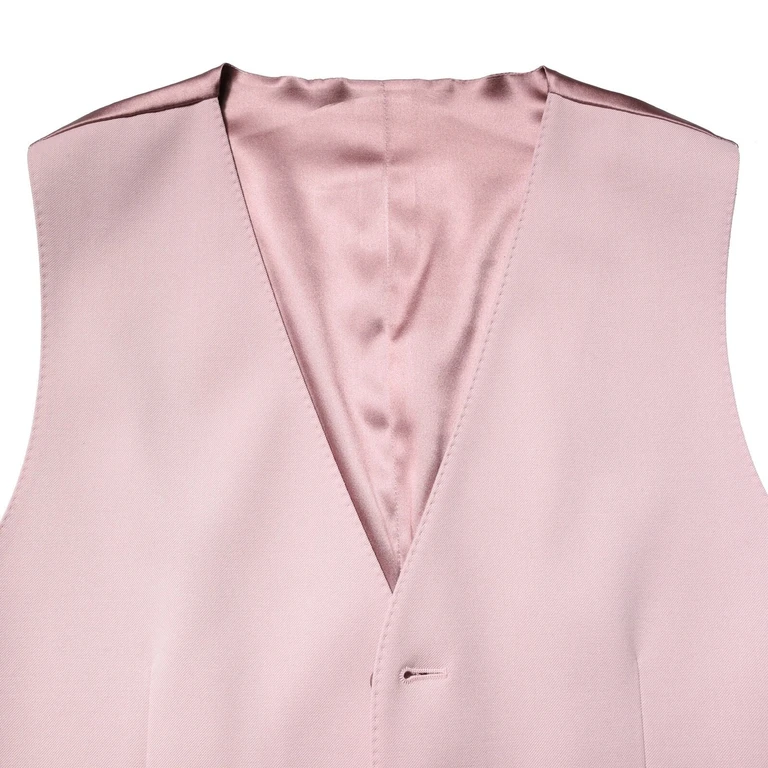 Dolce & Gabbana Pink Wool Dress Formal Men Waistcoat Vest - Men