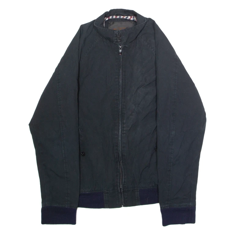 BEN SHERMAN Mens Lined Jacket Black Canvas S